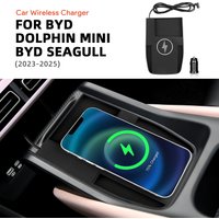 For BYD Seagull 2023 2024 2025 Car Wireless Charger Pad Fast Charging Center Console Organizer Interior Modification Accessories