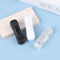 1Pc AC Power Cable Switch Connector 304 On Off Push Button Online White Black Transparent 220V Led Light Bulb Halfway Rocker