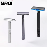 YAQI Black and Blue Color Tachi / Ghost (Aluminum Version) & SE Katana /Globe Trotter Single Edge professional Safety Razor