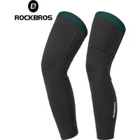 ROCKBROS Cycling Leg Sleeves Warm Fleece Legwarmers Bicycle Riding Leggings Autumn Winter Windproof Sports Leg Covers