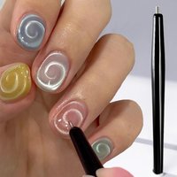 1pc Swirl Cat-Eye Design Nail Magnetic Pen Super-Strong Vortex/French/Circle/Cute Rabbit Magnetic Pen DIY Swirl Magnet Stick