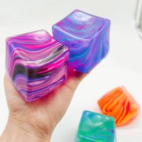 2026 NeeDoh Slow Rebound Squishy Cube Toy, Soft Gel Filled Sensory Stress Relief Fidget, Fun Gift for Kids Adults