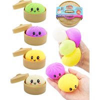 Mini Dumpling Squishies Cute Colorful Bun Toy Slow Rising Stress Relief Fidget Toy for Adults Anti-Anxiety Gift