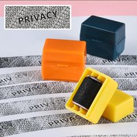 1/2Pcs Privacy Smear Confidentiality Stamp Identity Seal Sensitive Information Masking Portable Self-Inking Privacy Seal Roller