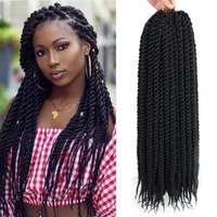 Havana Twist Crochet Hair 10/14/18/22 inch Crochet Braids Senegalese Twist crochet Hair Synthetic