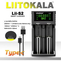 LiitoKala Lii-S2 Multi-Compatible Charger - Supports AA, AAA, 18650, 26650 Lithium Ion Batteries
