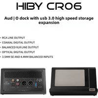 HiBy CR06 HiFi Digital Audio Player Dock For DAPs Home Audio Headphone System Desktop Amplification 4 Outputs 3.5/4.4mm Input