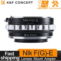 K&F CONCEPT Lens Mount Adapter for Nikon G/F/AI/AIS/D Lenses to Sony E for Sony NEX-3 NEX-5 NEX-5R NEX-5N NEX-7 A7R Camera Body