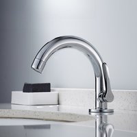 Modern Household Stainless Steel Basin Tap Bathroom Faucet Single Cold Water Tap Deck Mounted Single Handle Washbasin Tap