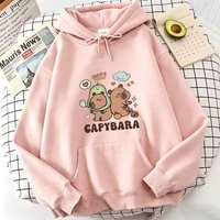 Funny Cartoon Capybara Print Hoodie Women/Men Kawaii Tops Sweatshirt for Girls Unisex Fashion Harajuku Graphic Hooded Pullovers