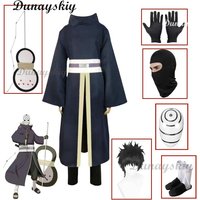 Anime Obito Cosplay Costume Wig Mask Shoes Carnival Halloween Party Costumes Outfit For Adult Full Face Resin Party Mask