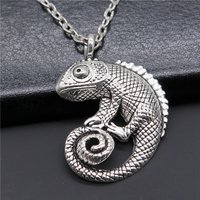 Cold Blooded Reptile Lizard Gecko Chameleon Pendant Necklace For Women Men