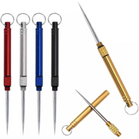 Portable Titanium Alloy Toothpick Creative Combination Stainless Steel Portable Toothpick Fruit Toothpick Outdoor Tool