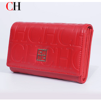 CH Luxury Card Bag Minimalist Chic Embossed Design Wallet Stylish Women Accessory Compact Multi Slot Card Holder Daily Essential
