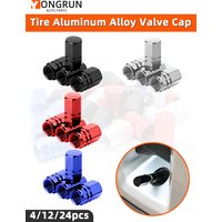 AliExpress pinmoap YONGRUN 4pcs Automotive Tire Nozzle Cap Aluminum Alloy Dustproof And Waterproof Wheel Hub Nozzle Automotive Bicycle Motorcycle