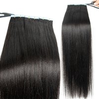 26 28 30Inch long Hair Tape in Extension Black Women Light Yaki Tape in Human Hair Extensions Cutile Remy Yaki Tape Ins 50G/pack