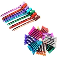 12pcs Alligator Hair Clips Metal Hairdressing Clamps Claws Barber Hairgrip Sectioning Clip Crocodile Hairpin Hair Styling Tools