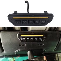 SXMA JL1309 Auxiliary Switch Kit With LED Lights Off-road AUX Switch Central Console Switch System For Jeep Wrangler JL JT 18-24