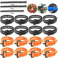 Belt Buckle Rubber Tension Strap Adjustable Quick Release Tool Luggage Bundling Strap 35/45/55cm Silicone Cargo Tie-Down Strap