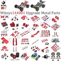 Wtoys 144001 Upgraded Metal Modification Parts, Gearbox Gears Differential, Transmission Shaft Shock-absorbing Tires Accessories