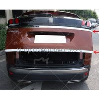 For Peugeot 4008 3008 GT 3008GT 2016 -2020 Rear Trunk Tailgate Cover Trim Chrome Door Tail Gate Bumper Molding Garnish Styling