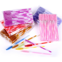 50/100Pcs Brush Eyelash Eyebrow Brush Disposable Mascara Wand Eyelashes Extension Supplies Make Up Tools for Salon Home Use