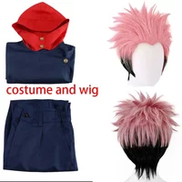 Anime Cosplay Itadori Yuji Costume Unisex Anime Tokyo Hooded Academy Jacket Pants UniformSchool Uniform Set