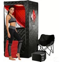 Upgraded Version Far Infrared Sauna Set for Home with 660nm Red Light Panel Infrared Sauna Heater 160℉