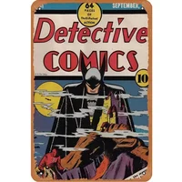 Batman5VintMetalSign The Bat-Man 5 Vintage Metal Tin Sign 8x12" - Retro Style Wall Plaque Decoration