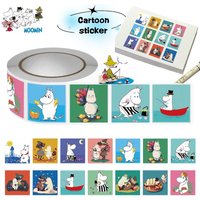 New Cartoon Moomin Avatar Curly Stickers Cute Personalized Creative Retro Animation DIY Journal Decorative Stickers Gift