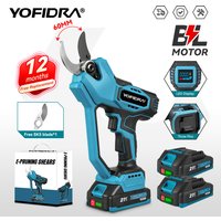Yofidra 60mm Brushless Electric Pruner Shear AI Control Cordless Tree Bonsai Pruning Electric Scissors For Makita 21V Battery