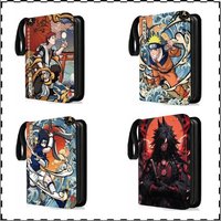 NARUTO Cards Binder 4/9 Pocket Trading Card Holder Collector Anime Card Album with 50 inner Pages Zipper Holder Up to 900 Cards