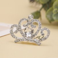 Fashion Flower Crystal Crown Hair Comb Love Heart Star Children Tiara Headband Wedding Jewelry Hollow Rhinestone Hairpins Bridal