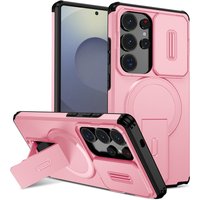 Slide Camera Protection Magnetic Stand Case For Samsung S26 S25 Ultra Edge S24 FE S23 Plus A57 A56 A55 A37 A17 A16 A15 5G Cover