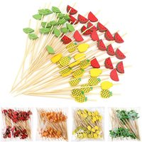 Sandwich Toothpicks Cupcake Fruit Fork Toothpick Skewer Bamboo Picks Fruit Sticks Food Fruit Cocktail Decor Handmade Toothpicks