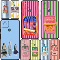 Phone Case Cover for Google Pixel 10 9 8 7 6 9A 8A 7A 6A Pro Shockproof Soft TPU 10 9 Pro XL Shell Bag Funny Fish Sardines Laser