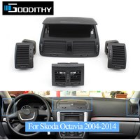 Front Rear Dashboard Air Conditioner AC Vent Grille Assembly For Skoda Octavia 2 A5 MK2 RS 2004-2014 1Z0820951B 1ZD819203