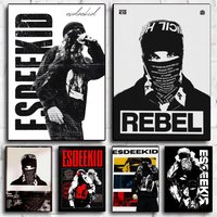 Rapper Music Pop Album E-EsDeeKid Poster Decorative Wall Art Stickers Mural Photo Print for Home Living Room Hallway Decor