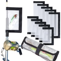 Roll Up Fishing Lure Wraps Set or 4Pack Fishing Lure Wrap for Rod Clear PVC Lure Covers Saltwater Hook Cover Lures Protector