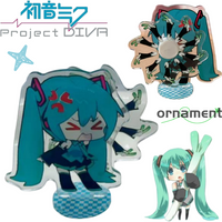 New Hatsune Miku Anime Two-Dimensional Cartoon Acrylic Standee Creative Personality Rotatable Ornament Desktop Decoration Toy