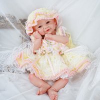 Wiedergeborene Silikonpuppe, 16,92 Zoll, handbemalt, weich und waschbar, realistische Details, Puppe für Sammler und als Weihnachtsgeschenk.