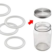 10pcs Reusable Food Grade Silicone Rubber Seals Rings Food Storage Leakproof Gaskets Sealing Rings for Mason Jar Lids 70mm 86mm