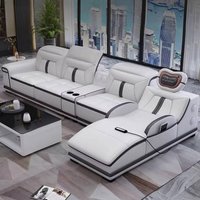 Lazy Gray Electric Sofas Armrest Luxury European Smart Curved Living Room Sofas Massage Relax Sofa Wohnzimmer Furniture For Home