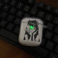 Luxury Anime Comic Masked Girl Transparent Earphone Case For Airpods Pro 3 2 1 Soft Clear Cover For Airpods 4 3 2Shockproof Case