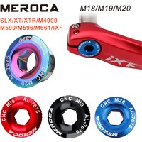 MEROCA MTB Bicycle Crank Cover M15 M18 M19 M20 Mountain Bike Crankset Screws Aluminum Alloy CNC Bolt for Shimano/IXF/FS.A/XT/XTR