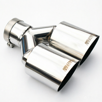MILLTEK SPORT Dual Exhaust Tip 2.5 Inch Inlet 3 Inch Outlet 9.5 Inch Long Tail Pipe Double Wall Polished 304 Stainless Steel image 3