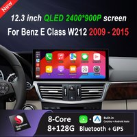 Android 15 for Benz E Class W212 2009 - 2015 Car Video Radio Multimedia Player Wireless Carplay 10.33 "/12.3" QLED Screen BT