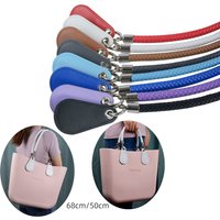 1 Pair Fashion PU Woven braided leather Rope Handles Obag straps round handle for O Bag accessoires