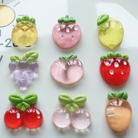 10PCS Clear Fruit Lemon Peach Series Flat Back Charms For Earrings Bracelet Hairpin DIY Jewelry Pendants Decoration Accessories