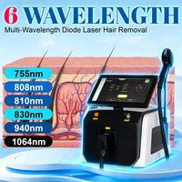 6000W Diodenlaser-Haarentfernungsgerät 6 Wellenlängen Ice Titanium FAC TEC Dauerhafte Schmerzlose Haarentfernungsausrüstung